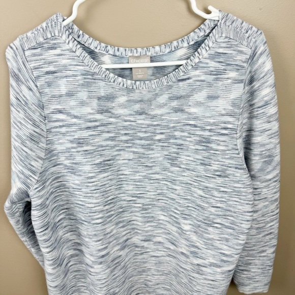 Chico's Spacedye Bateau-Neck Pullover Sweater Size 3 (XL) - Picture 4 of 10